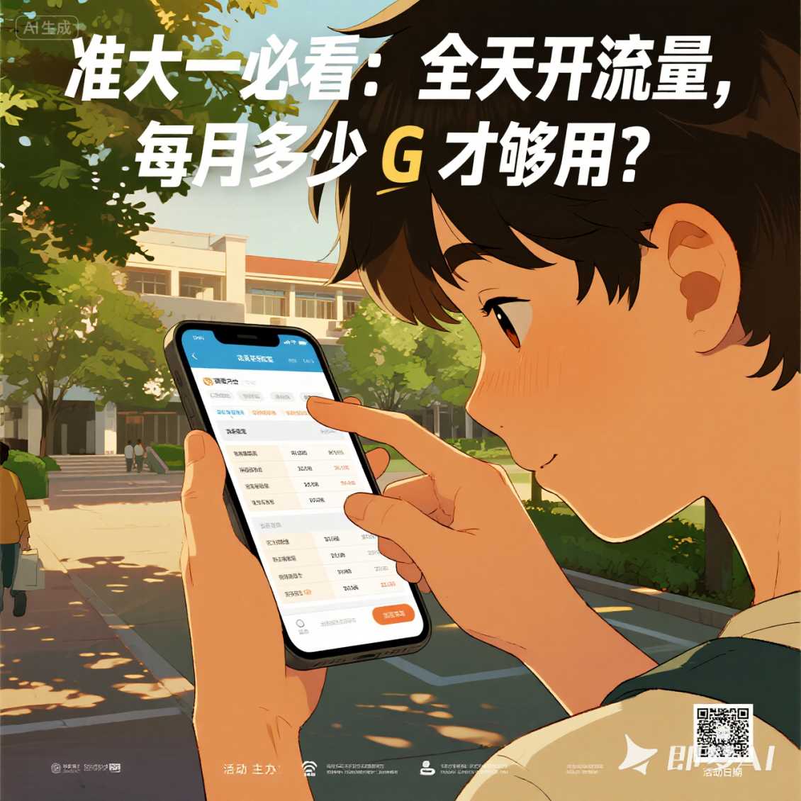 经开区准大一必看：全天开流量，每月多少 G 才够用？
