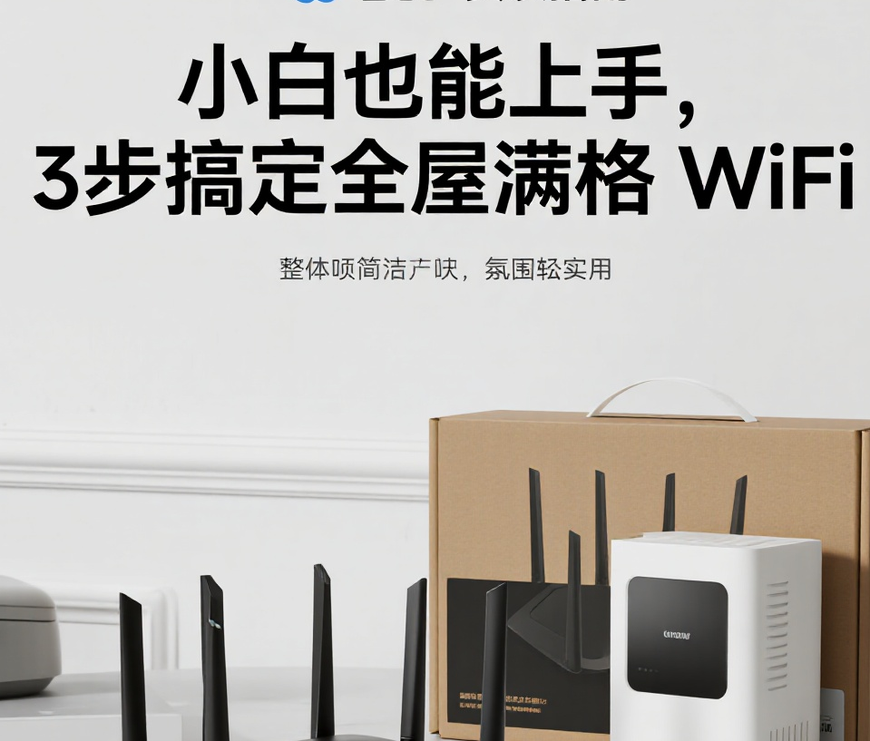 经开区分布式路由器安装指南：小白也能上手，3 步搞定全屋满格 WiFi